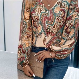 Floral long sleeve woman's blouse